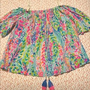 Lilly Pulitzer Colorful Off-Shoulder Top
